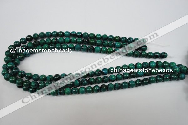 CCS402 15.5 inches 8mm round dyed chrysocolla gemstone beads