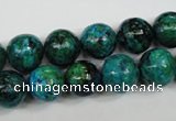 CCS404 15.5 inches 12mm round dyed chrysocolla gemstone beads