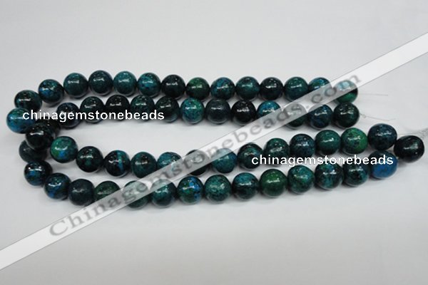 CCS405 15.5 inches 14mm round dyed chrysocolla gemstone beads