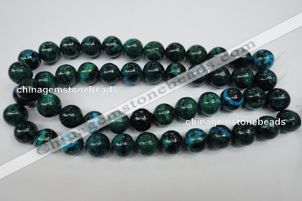 CCS406 15.5 inches 16mm round dyed chrysocolla gemstone beads