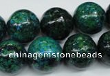 CCS407 15.5 inches 18mm round dyed chrysocolla gemstone beads