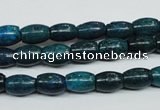 CCS412 15.5 inches 6*9mm rice dyed chrysocolla gemstone beads