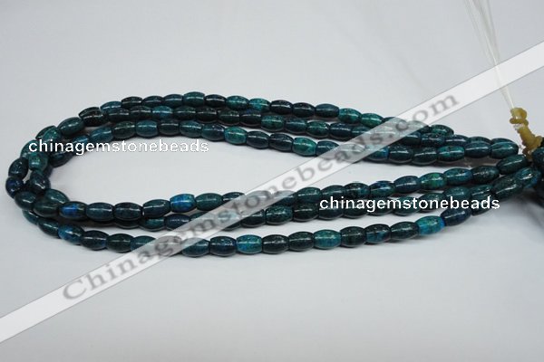 CCS412 15.5 inches 6*9mm rice dyed chrysocolla gemstone beads