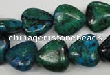 CCS424 15.5 inches 14*14mm heart dyed chrysocolla gemstone beads