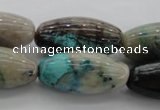 CCS45 15.5 inches 15*30mm rice natural chrysocolla gemstone beads