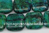 CCS467 15.5 inches 20*20mm square dyed chrysocolla gemstone beads