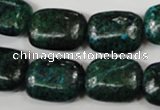 CCS475 15.5 inches 15*20mm rectangle dyed chrysocolla gemstone beads