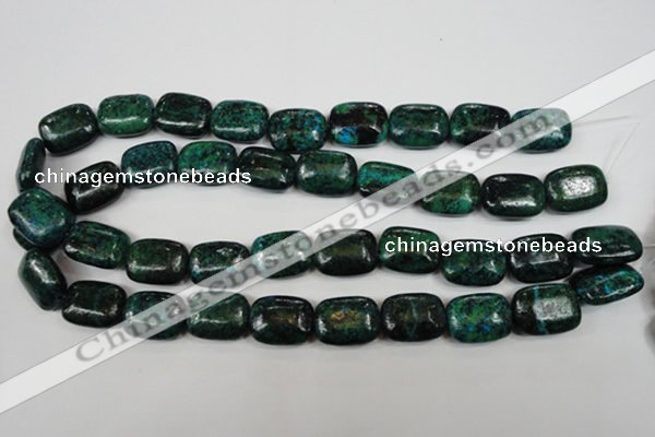 CCS475 15.5 inches 15*20mm rectangle dyed chrysocolla gemstone beads