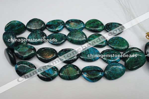 CCS481 15.5 inches 22*30mm freeform dyed chrysocolla gemstone beads