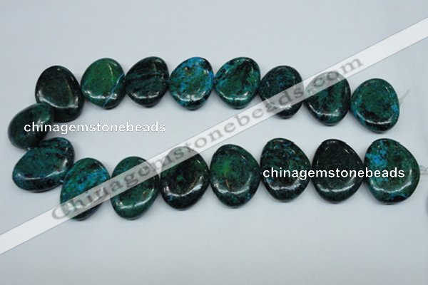 CCS482 15.5 inches 22*30mm freeform dyed chrysocolla gemstone beads