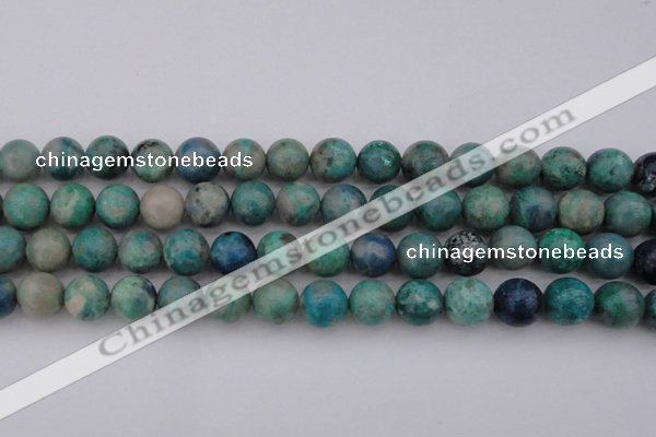 CCS514 15.5 inches 12mm round natural chrysocolla gemstone beads