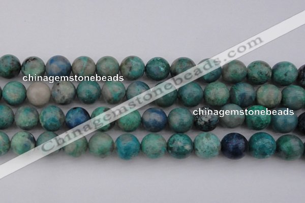 CCS515 15.5 inches 14mm round natural chrysocolla gemstone beads