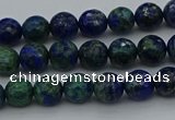 CCS531 15.5 inches 6mm faceted round dyed chrysocolla beads