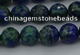 CCS534 15.5 inches 12mm faceted round dyed chrysocolla beads