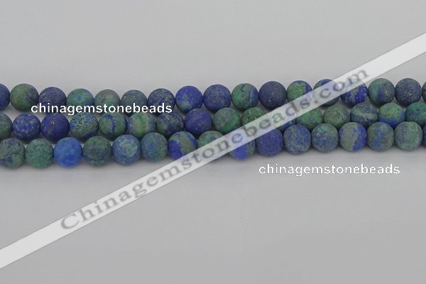 CCS543 15.5 inches 10mm round matte dyed chrysocolla beads