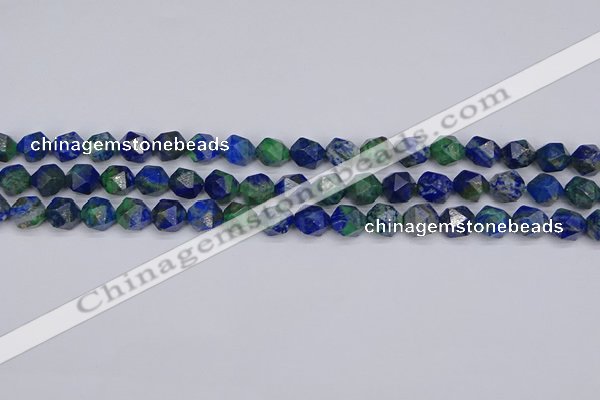 CCS546 15.5 inches 6mm faceted nuggets dyed chrysocolla beads