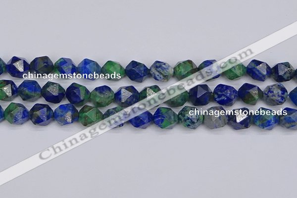 CCS549 15.5 inches 12mm faceted nuggets dyed chrysocolla beads