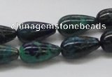 CCS56 16 inches 10*18mm teardrop dyed chrysocolla gemstone beads