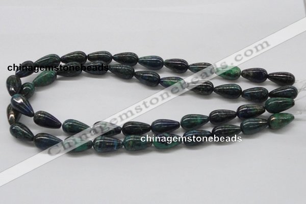 CCS56 16 inches 10*18mm teardrop dyed chrysocolla gemstone beads