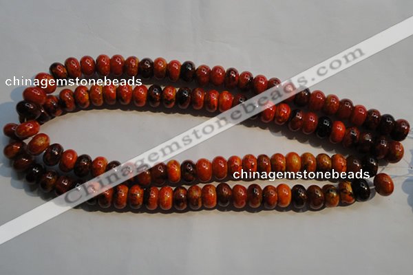 CCS561 15.5 inches 8*12mm rondelle dyed chrysocolla gemstone beads