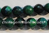 CCS604 15.5 inches 12mm faceted round dyed chrysocolla gemstone beads