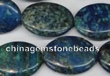 CCS61 16 inches 22*30mm oval dyed chrysocolla gemstone beads