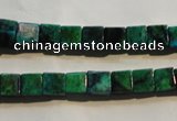 CCS611 15.5 inches 6*6mm cube dyed chrysocolla gemstone beads