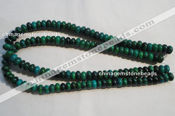 CCS616 15.5 inches 6*10mm rondelle dyed chrysocolla gemstone beads