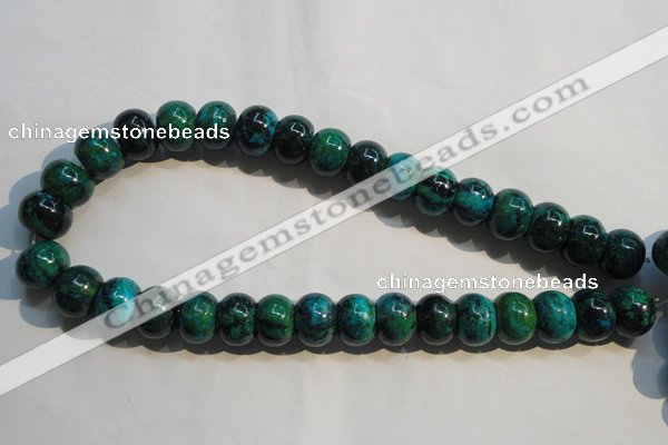 CCS618 15.5 inches 12*16mm rondelle dyed chrysocolla gemstone beads