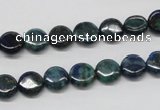 CCS62 16 inches 8mm flat round dyed chrysocolla gemstone beads