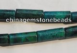 CCS625 15.5 inches 7*18mm tube dyed chrysocolla gemstone beads