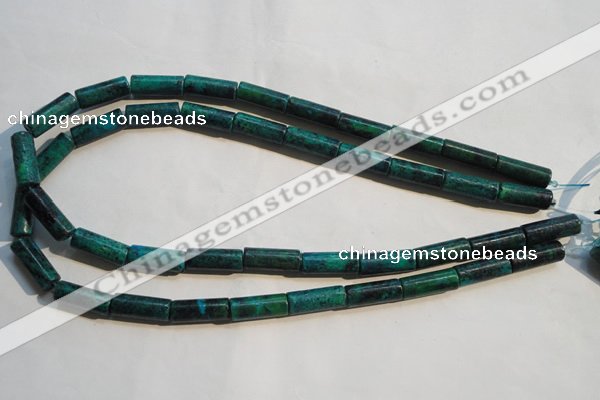 CCS625 15.5 inches 7*18mm tube dyed chrysocolla gemstone beads