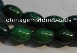 CCS631 15.5 inches 10*14mm rice dyed chrysocolla gemstone beads