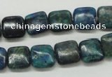 CCS65 16 inches 12*12mm square dyed chrysocolla gemstone beads