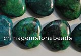 CCS654 15.5 inches 20*20mm heart dyed chrysocolla gemstone beads