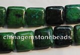 CCS658 15.5 inches 12*12mm square dyed chrysocolla gemstone beads