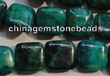 CCS659 15.5 inches 15*15mm square dyed chrysocolla gemstone beads