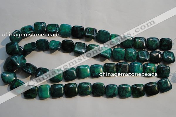 CCS659 15.5 inches 15*15mm square dyed chrysocolla gemstone beads