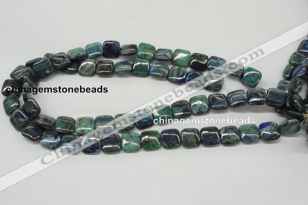 CCS66 16 inches 14*14mm square dyed chrysocolla gemstone beads