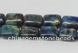 CCS67 16 inches 10*14mm rectangle dyed chrysocolla gemstone beads