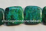 CCS673 15.5 inches 22*22mm square dyed chrysocolla gemstone beads