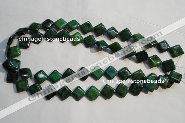 CCS681 15.5 inches 12*12mm diamond dyed chrysocolla gemstone beads
