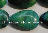 CCS695 15.5 inches 20*30mm flat teardrop dyed chrysocolla beads