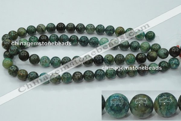 CCS754 15 inches 12mm round chrysocolla gemstone beads wholesale