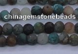 CCS760 15.5 inches 4mm round matte natural chrysocolla beads