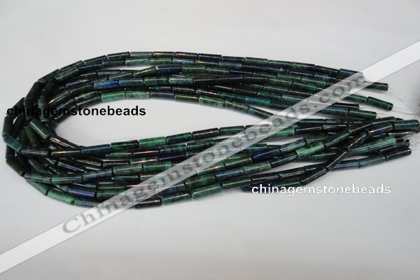 CCS77 15.5 inches 4*13mm tube dyed chrysocolla gemstone beads