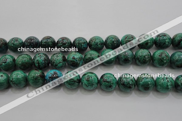 CCS805 15.5 inches 14mm round natural Chinese chrysocolla beads