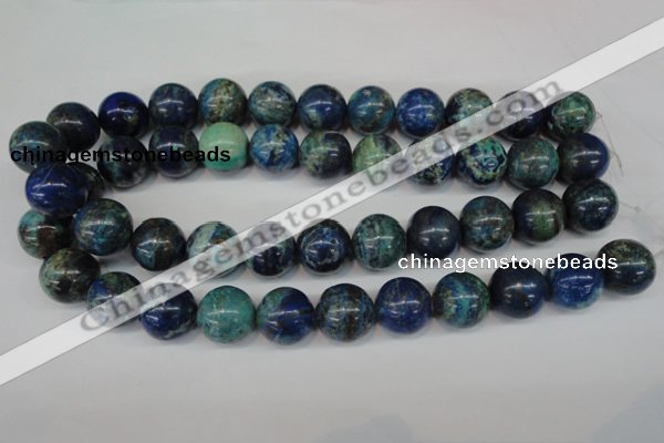 CCS81 15.5 inches 18mm round dyed chrysocolla gemstone beads