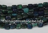 CCS83 15.5 inches 6*6mm square dyed chrysocolla gemstone beads