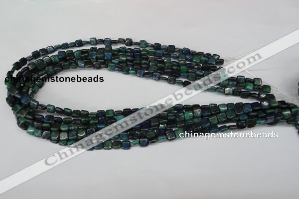 CCS83 15.5 inches 6*6mm square dyed chrysocolla gemstone beads